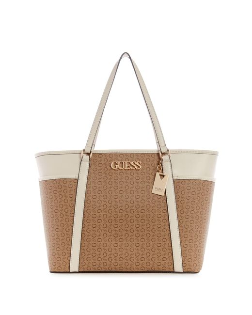 Guess Factory Evie Logo Carryall in Natural Lyst