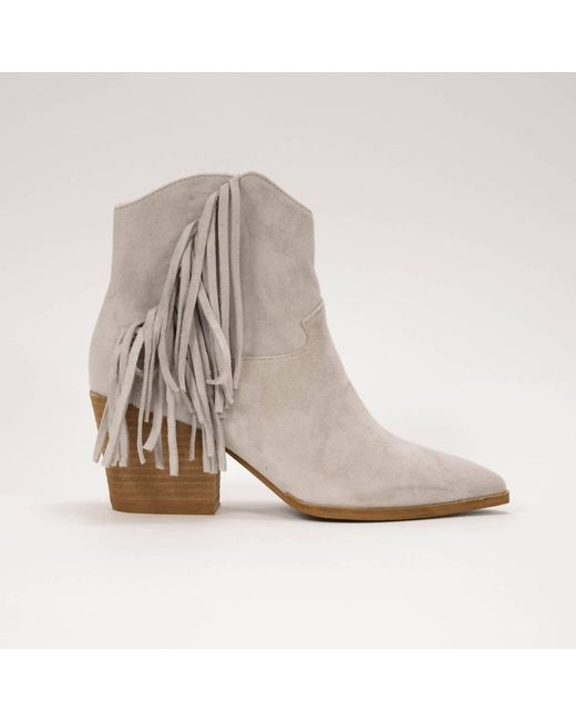 Ccocci Gray Dixie Fringe Booties