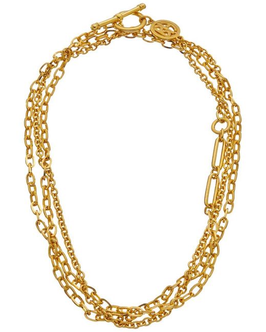Ben-Amun Metallic Ben-amun Gold Link 24k Plated Necklace