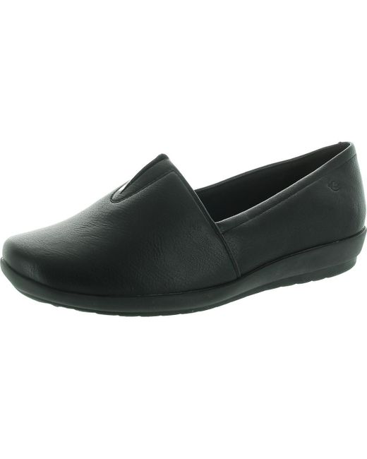 Easy Spirit Black Solid Flat Shoes