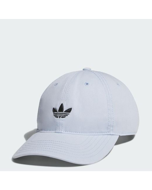 Adidas Blue Relaxed Trefoil Strapback Hat for men