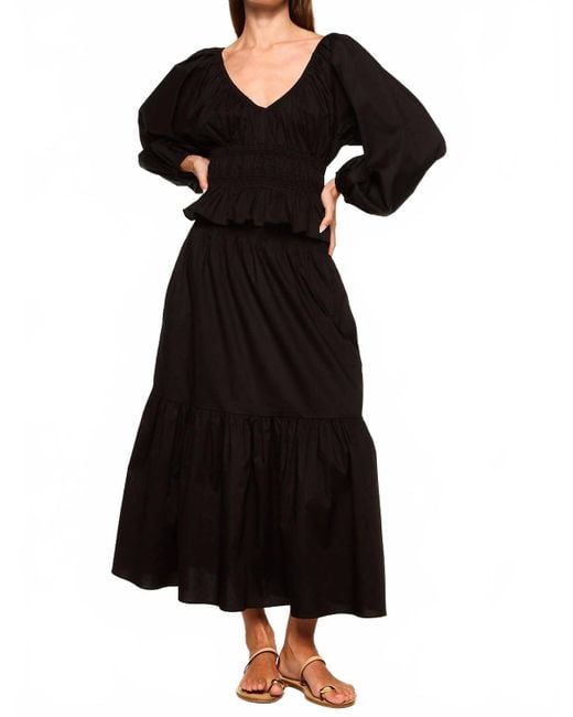 MISA Los Angles Black Elna Maxi Skirt