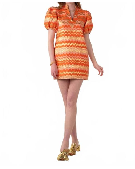 Emily Mccarthy Orange Hampton Mini Dress