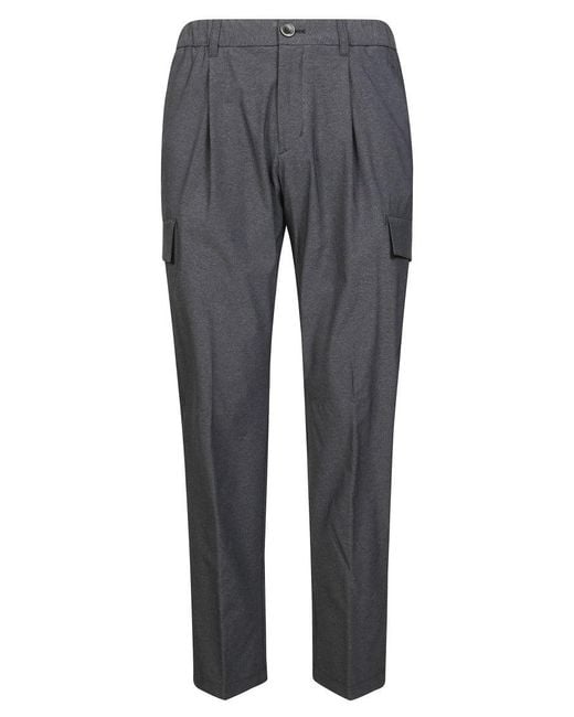Herno Gray Tailored Trousers With Pleats for men