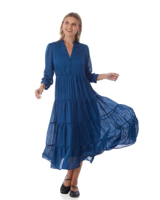 CROSBY BY MOLLIE BURCH Blue Macrostie Dress