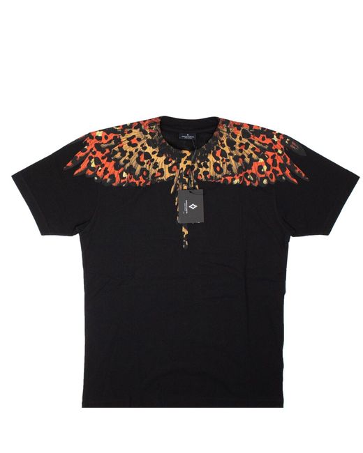 Marcelo Burlon Black Wings T-shirt - /leopard