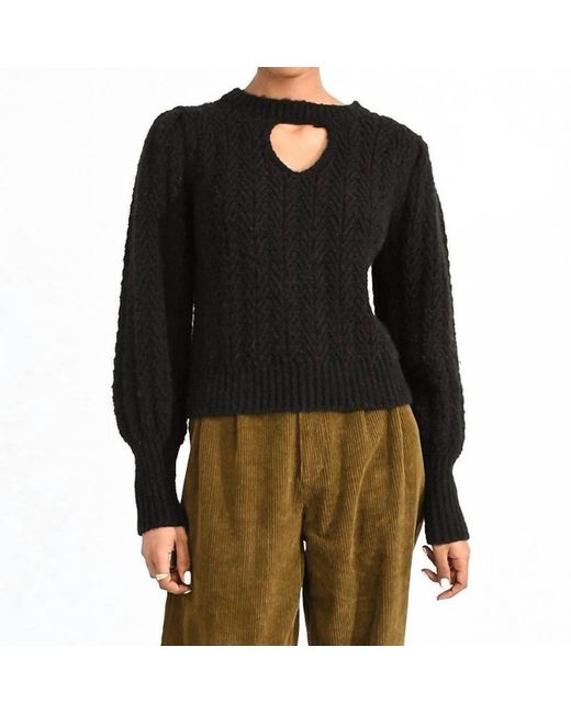 Molly Bracken Black Soft Cable Knit Sweater