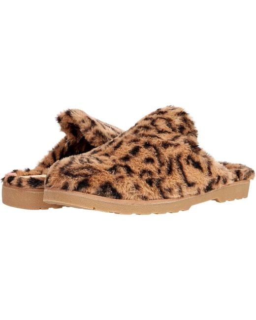 BC Footwear Brown Prime Time Leopard Faux Fur Slip-On Slipper Jobb802