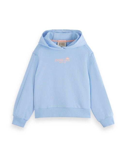 Scotch & Soda Blue Girls Organic Cotton Hoodie