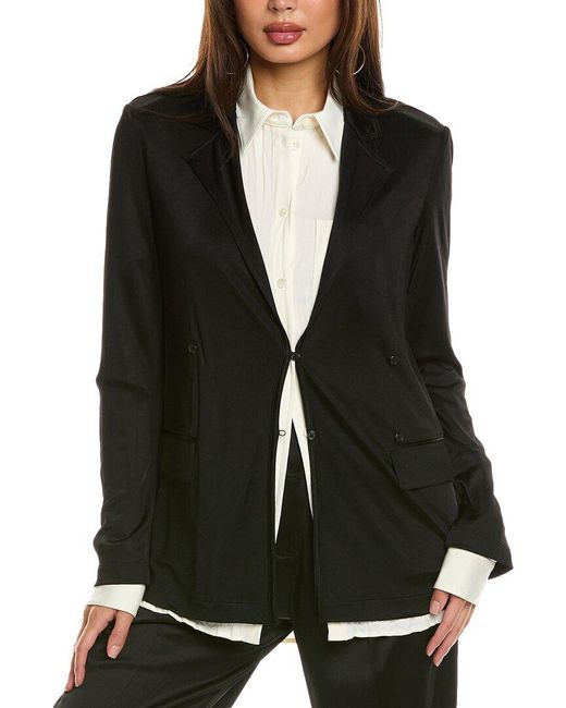 Helmut Lang Black Fluid Classic Blazer