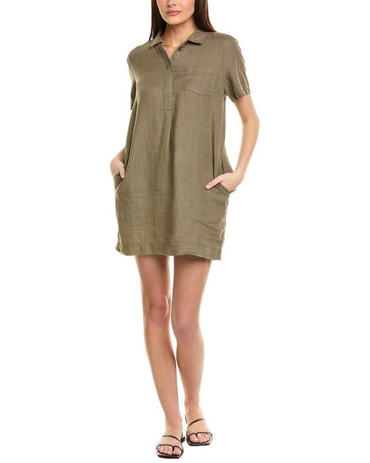 Michael Stars Green Ola Linen Utility Dress