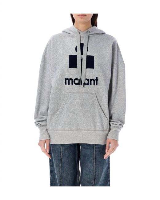 MARANT ÉTOILE Mansel logo-print hoodie - Grey