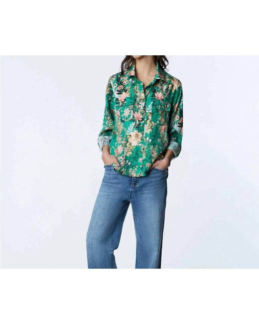 BILLY T Blue Regal Floral Shirt