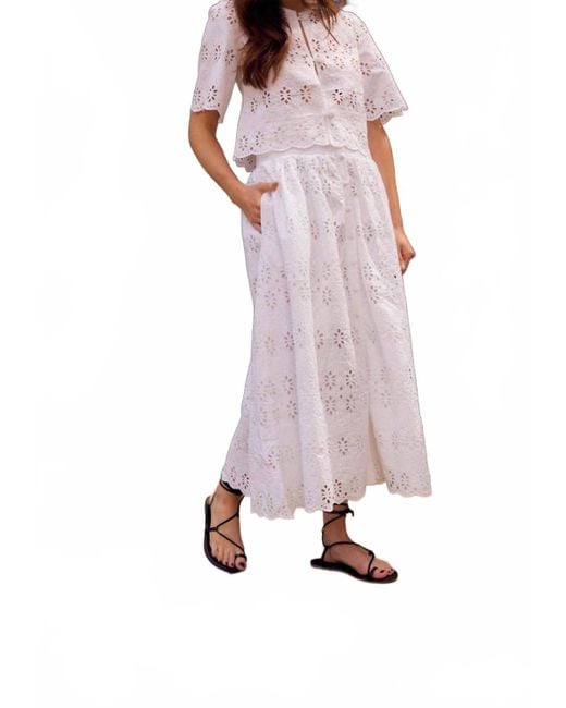 Olivia by Livro Pink Georgia Midi Skirt