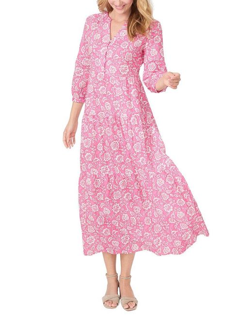 J.McLaughlin Pink Cunningham Linen-blend Dress