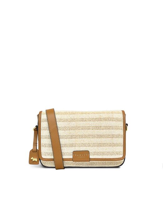 Radley Hanson Mews Straw Mini Flapover Crossbody in Natural Lyst