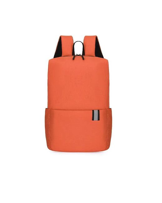 TRUEDAMES Orange Solid Color Nylon Backpack Bag