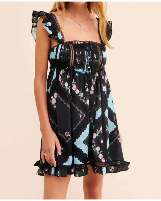 For Love & Lemons Women's Black Leanne Mini Dress