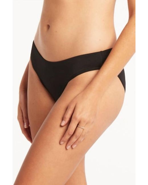 Sea Level Black Eco Essentials Regular Bikini Pant