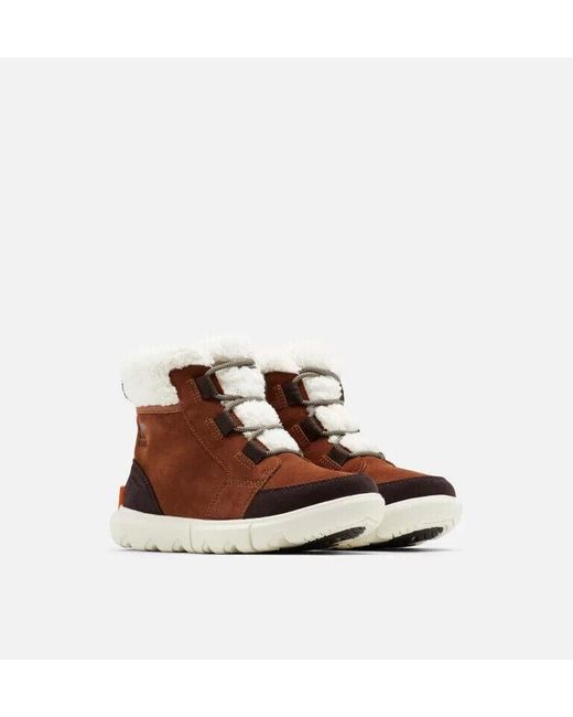 Sorel Brown Explorer Ii Carnival Cozy Bootie Size 8.5 Wood Chalk Boots Eee3504 ,8.5)