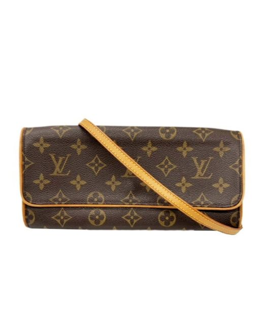 Louis Vuitton Brown Twin Canvas Clutch Bag (pre-owned)