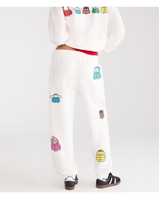 Aéropostale White Hello Kitty And Friends Puffer Jacket Jogger Sweatpants