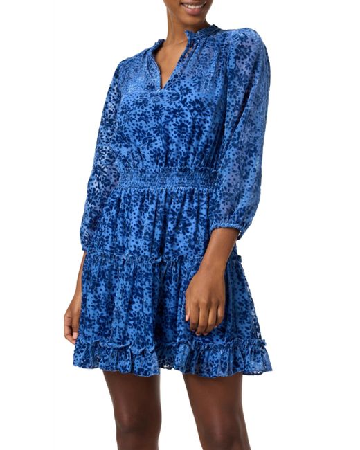 Shoshanna Blue Sasha Velvet Dress