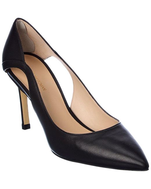 Stuart Weitzman Mariposa 85 Leather Pump In Black Lyst