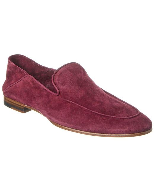 Isaia Red Suede Loafer for men