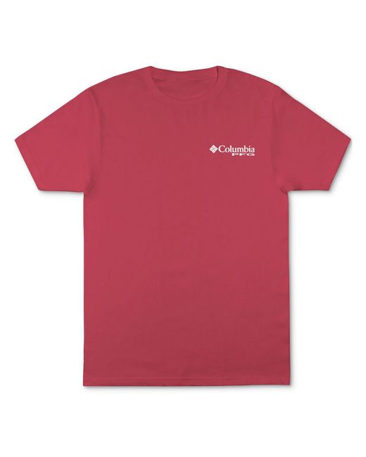 Columbia Pink Logo Cotton Graphic T-shirt for men