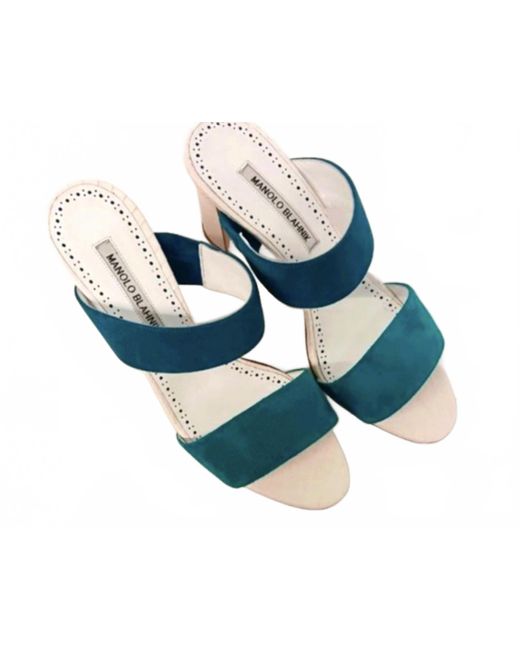 Manolo Blahnik Blue Klaiapla Shoes