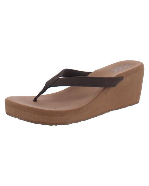 Flojos Brown Olivia Casual Wedge Heel Wedge Sandals