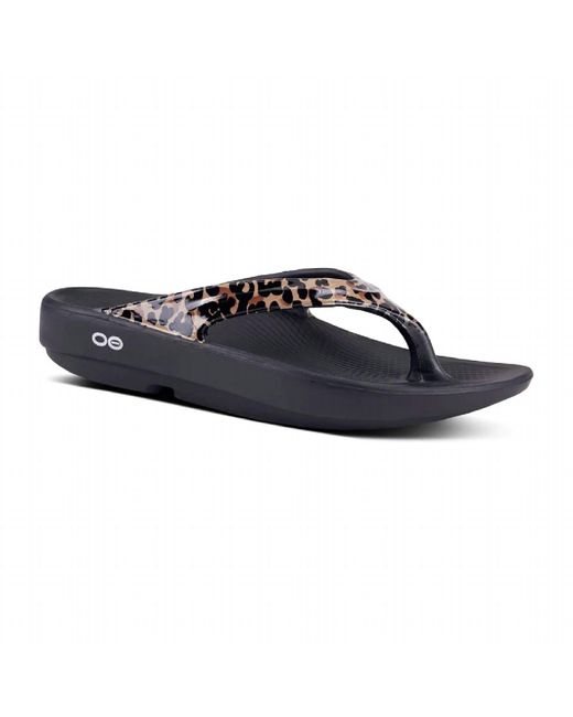 OOFOS Blue Oolala Luxe Thong Sandal