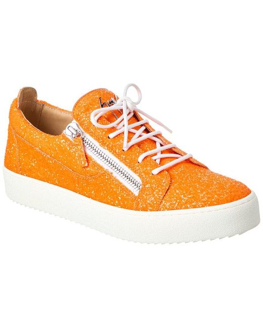 Giuseppe Zanotti Orange May London Glitter Sneaker for men