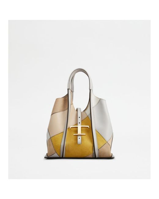 Tod's Metallic T Timeless Shopping Bag