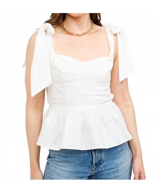 SOFIA The Label White Audrey Top