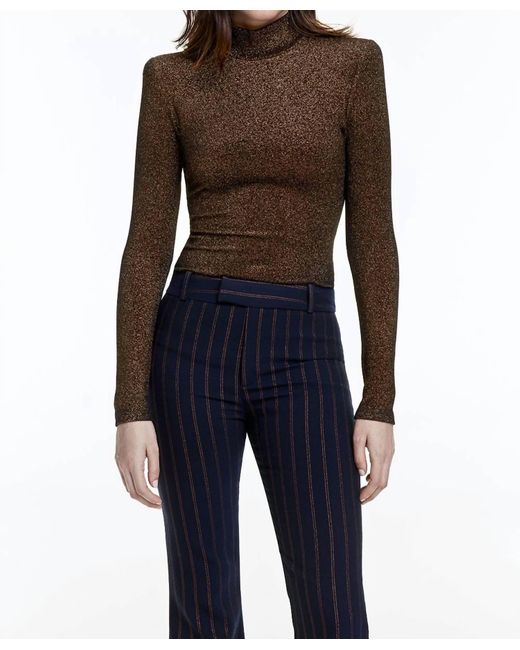 Smythe Blue Shoulder Pad Turtleneck