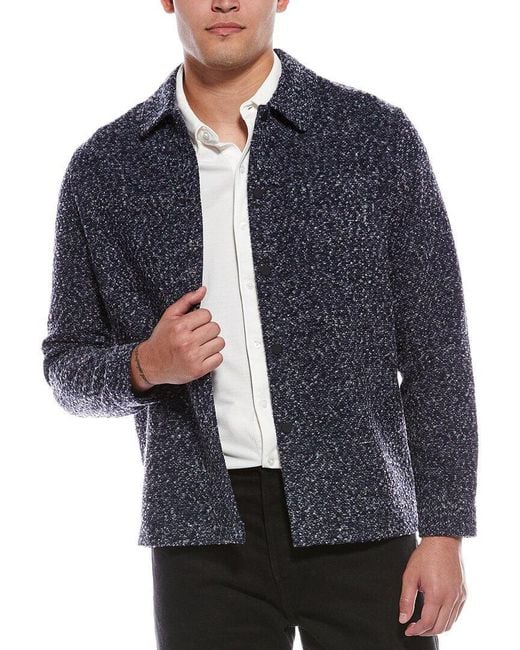 Report Collection Blue Boucle Woven Jacket for men