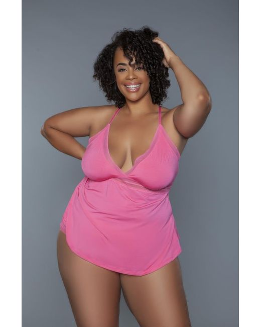 TRUEDAMES Pink Piper Cami Set