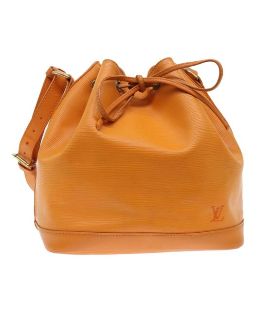 Louis Vuitton Orange Noe Leather Shoulder Bag (pre-owned)