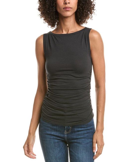 Rag & Bone Black Lucy Ruched Tank