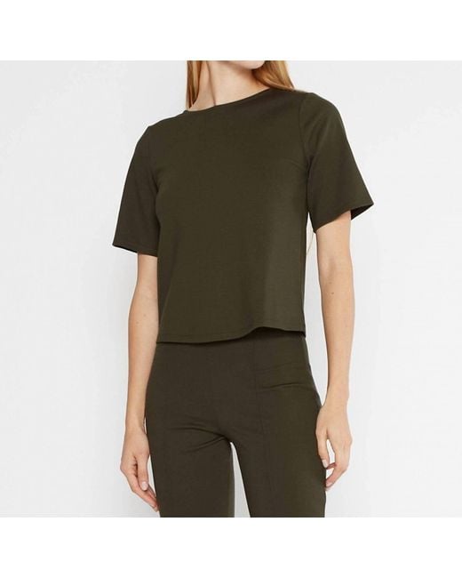 Ripley Rader Women's Green Ponte Knit Short Sleeve Top Extended