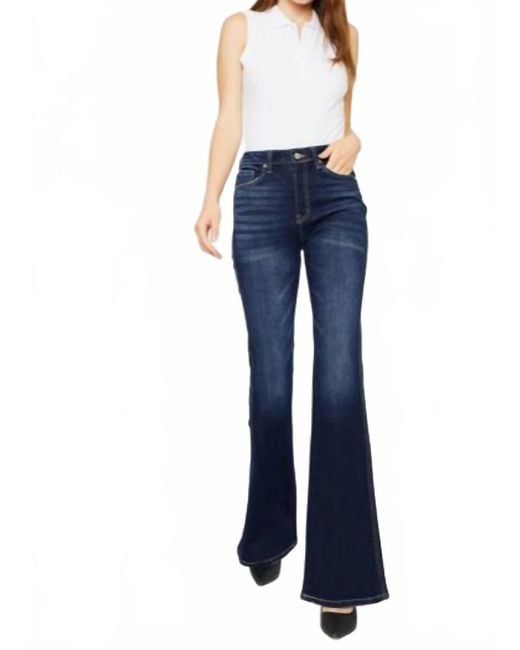 Kancan Blue High Rise Flare Jeans