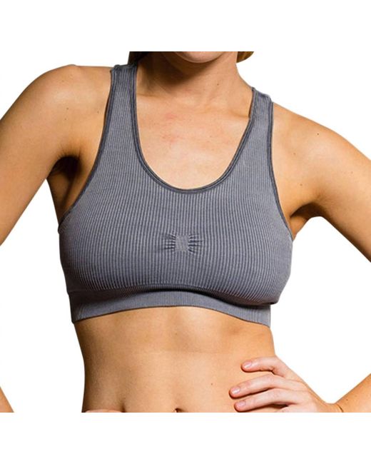 Onzie Gray Seamless Stonewash Low Impact Sports Bra
