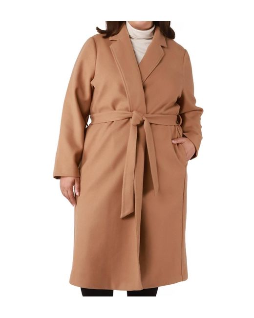 Dex Brown Longline Belted Coat