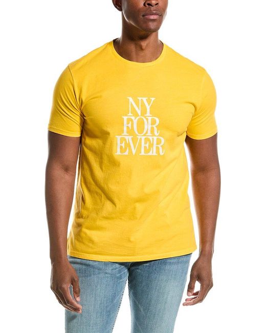 Alex Mill Yellow Ny Forever T-shirt for men