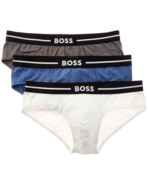 Boss Blue 3pk Bold Mini Brief for men