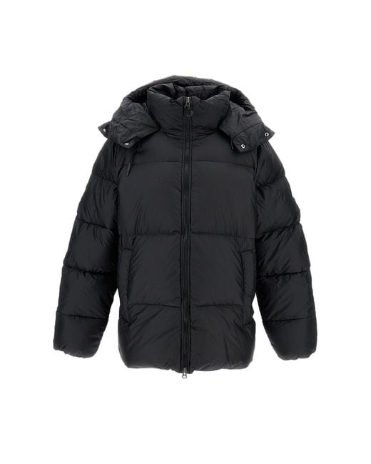 Pyrenex Black Ripstop Down Jacket With Adjustable Drawstring Hood for men