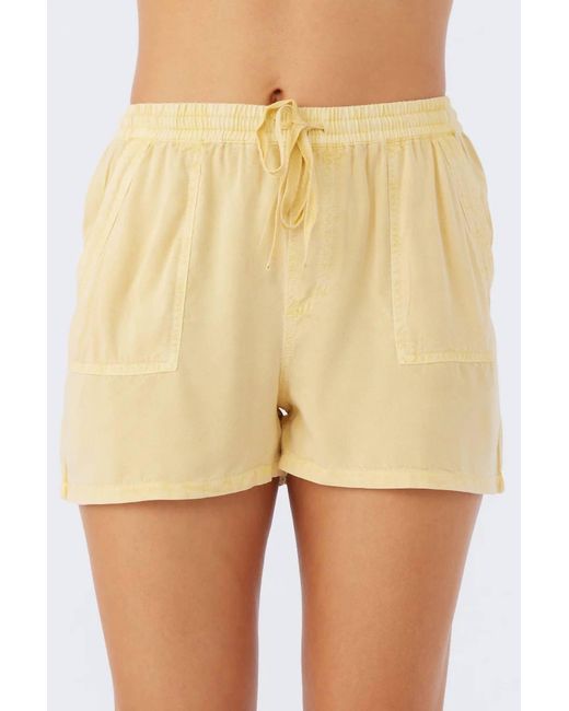 O'neill Sportswear Yellow Francina Shorts