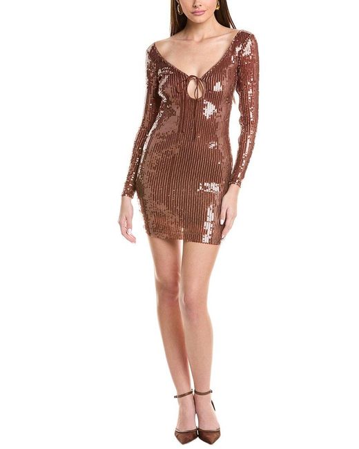 Bardot Brown Verona Sequin Mini Dress